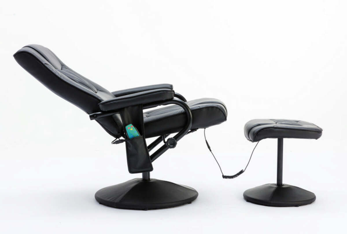 Bild 4 von Happy Home Massagesessel Relaxsessel mit Heizfunktion & Fußhocker grau