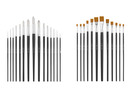 Bild 1 von crelando® Rundpinsel- / Flachpinsel-Set, aus Synthetikhaar