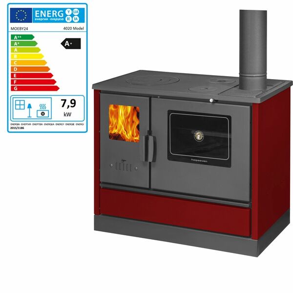 Bild 1 von Moeby24 Küchenofen Holzherd Kaminofen Herd Gusseisen 7,9KW BimSchV2 EEK A+ 150mm