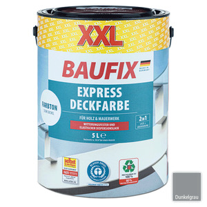 Baufix XXL-Express-Deckfarbe - 5 Liter, Dunkelgrau