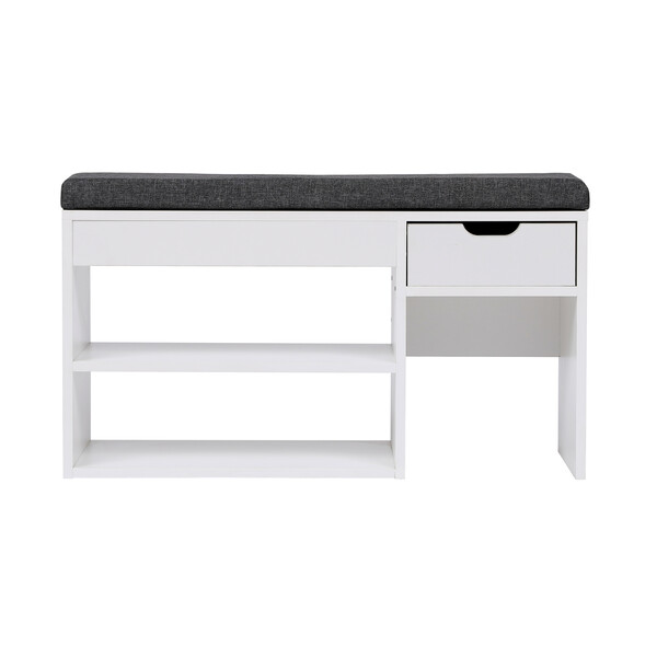 Bild 3 von Happy Home Sitzbank mit Sitzkissen, 1 Schublade & 2 Ablagefächer HFH25-HOL Holz