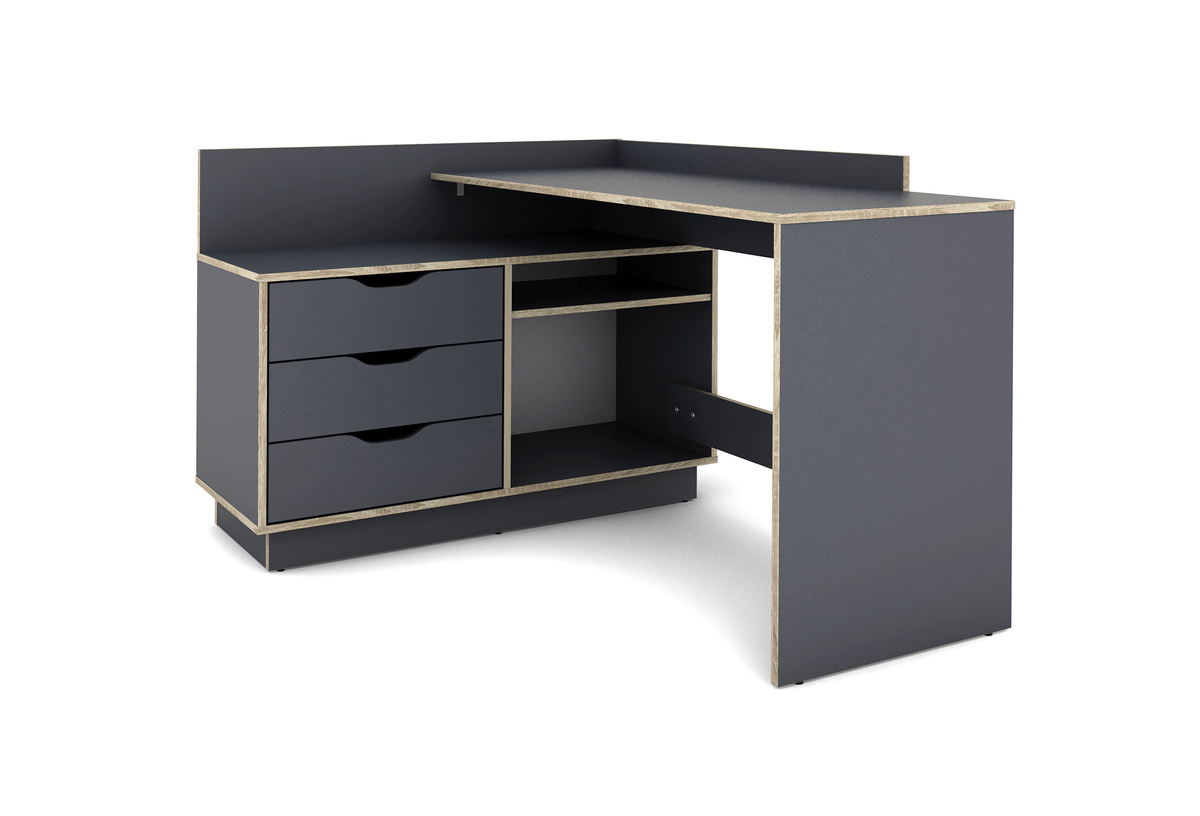 Bild 1 von byLIVING BELFAST Winkelschreibtisch BELFAST, B 129x H 83,5x T 105 cm