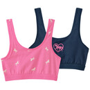 Bild 1 von 2 Mädchen Bustiers mit Pferde-Motiven PINK / DUNKELBLAU