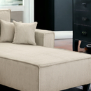 Bild 2 von Wohnlandschaft Ecksofa Beige Genf Cord XL mit Bett Kopfteilverstellung Bett Sofa Schlafsofa Ottomane