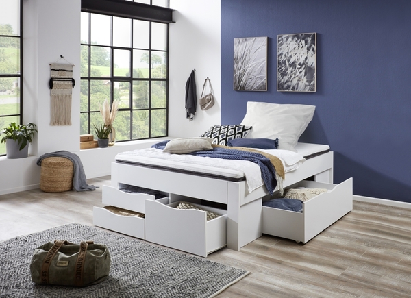 Bild 3 von Relita Stauraumbett Noah 140 x 200 cm, mit Rolllattenrost, 5 Bettschubladen und Federkernmatratze, A