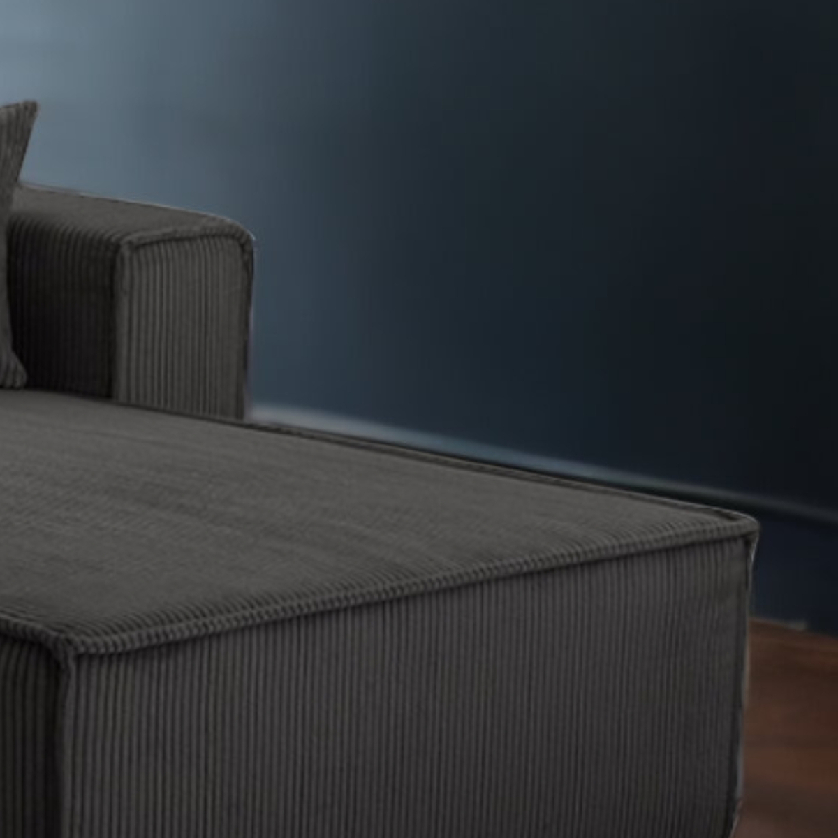 Bild 2 von Wohnlandschaft Ecksofa Anthrazit Genf Cord XL mit Bett Kopfteilverstellung Bett Sofa Schlafsofa Otto