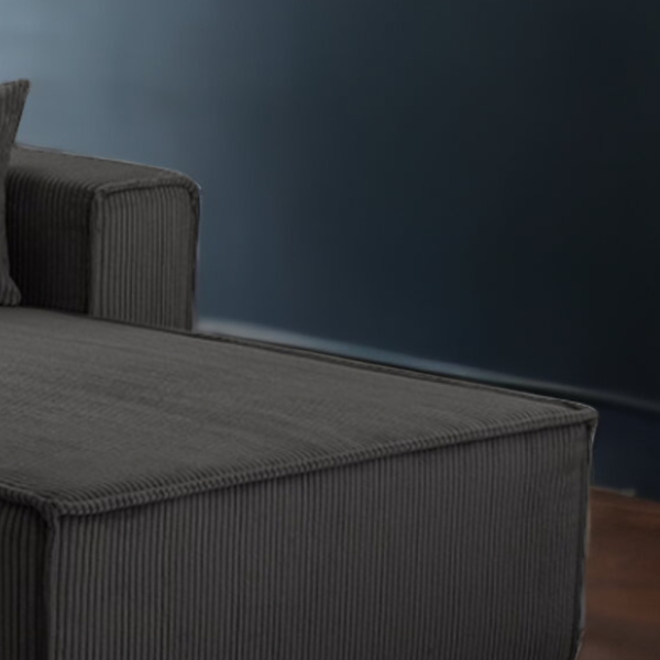 Bild 2 von Wohnlandschaft Ecksofa Anthrazit Genf Cord XL mit Bett Kopfteilverstellung Bett Sofa Schlafsofa Otto