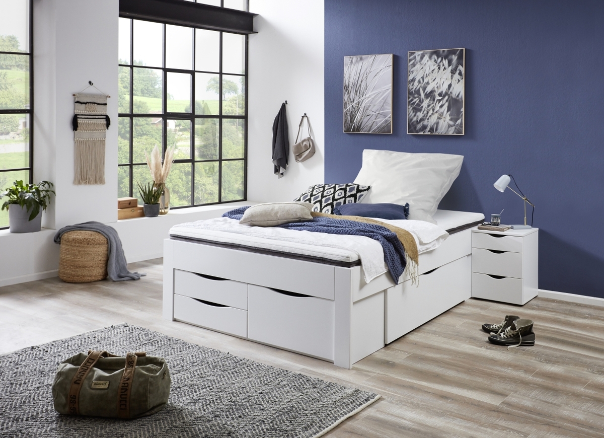 Bild 1 von Relita Stauraumbett Noah 140 x 200 cm, mit Rolllattenrost, 5 Bettschubladen und Federkernmatratze, A
