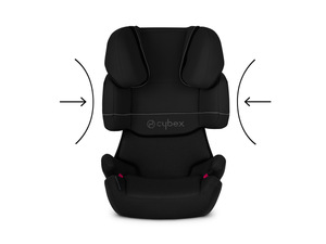 CYBEX Kindersitz »Solution X-Fix Schwarz«, patentierte, 3-fach neigungsverstellbare Kopfstütze