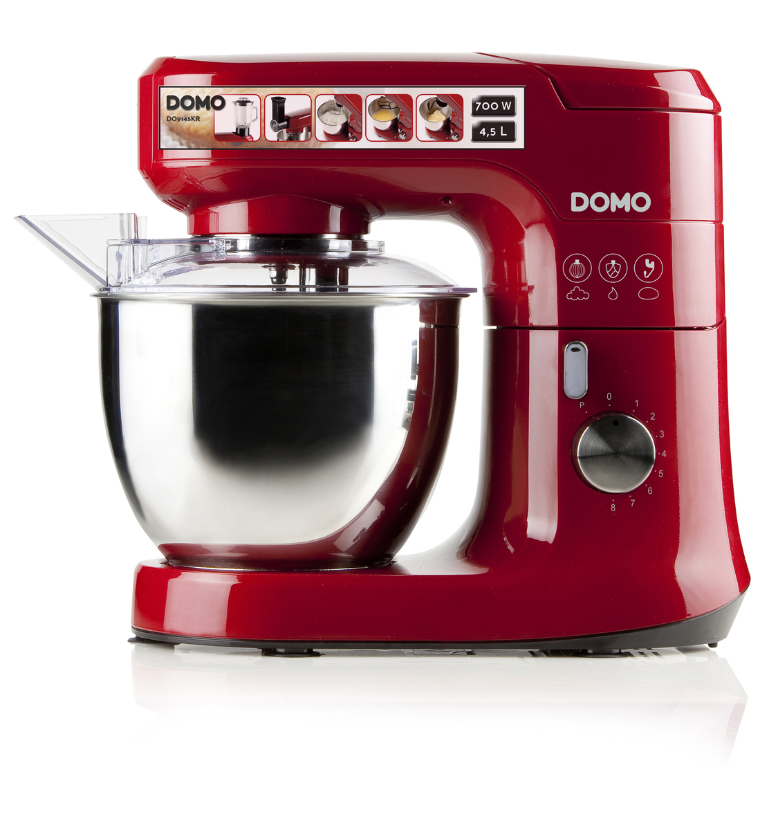 Bild 1 von DOMO Küchenmaschine DO9145KR Rot