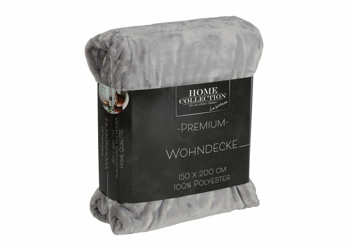 Bild 1 von Samtweiche Kuscheldecke 150x200cm Silbergrau
