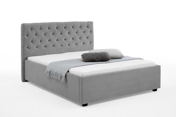 Bild 2 von Innoha Polsterbett Miami LF 160x200 cm, mit Höhenverstellung für Lattenrost, Ausf. Stoff grau