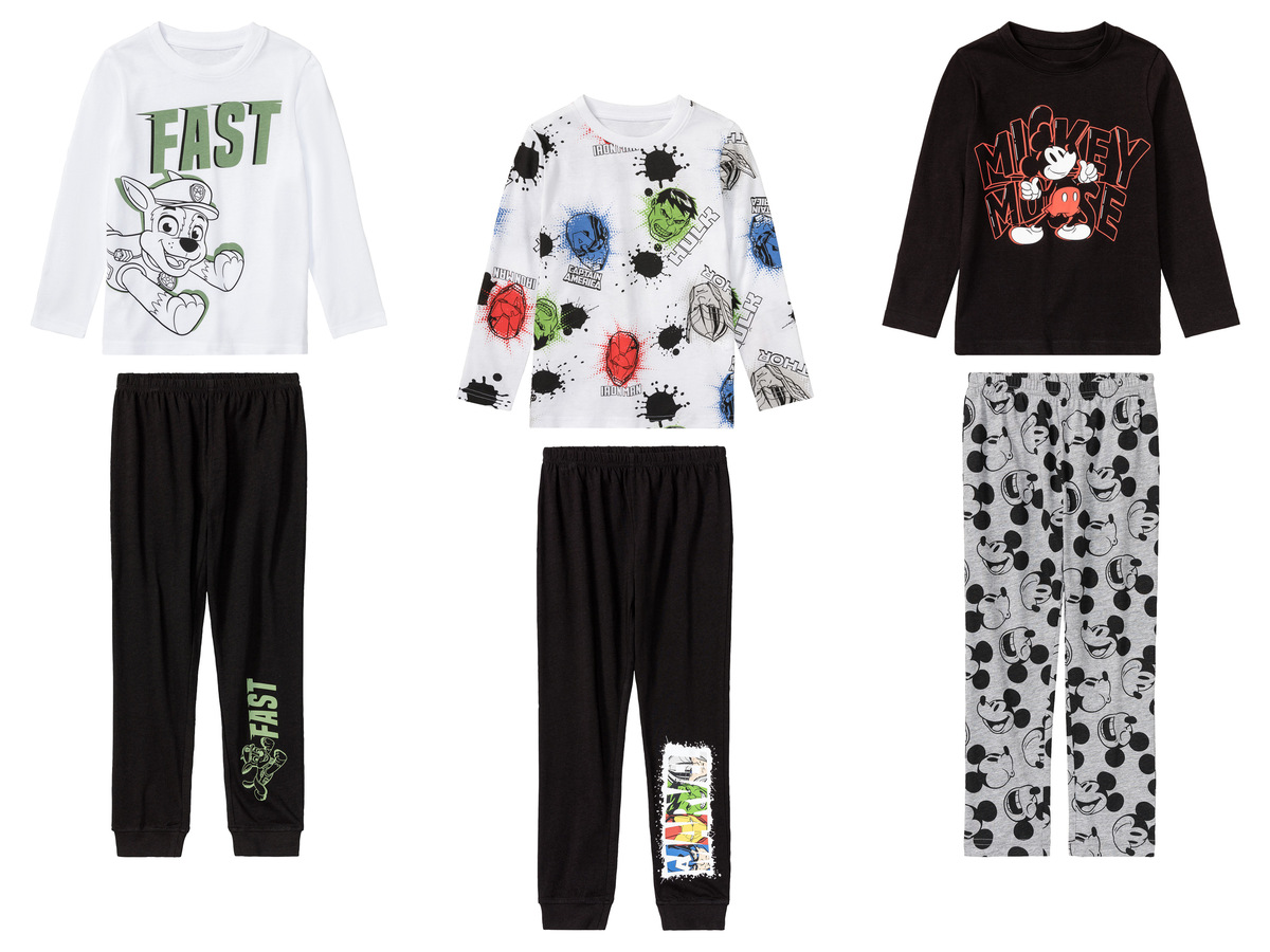 Bild 1 von Kleinkinder Kinder Pyjama, langarm, mit Textildruck