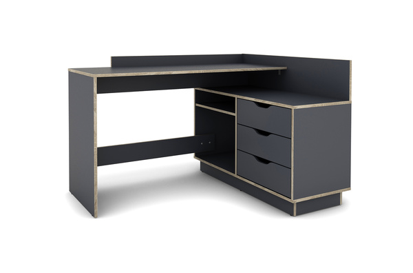 Bild 3 von byLIVING BELFAST Winkelschreibtisch BELFAST, B 129x H 83,5x T 105 cm