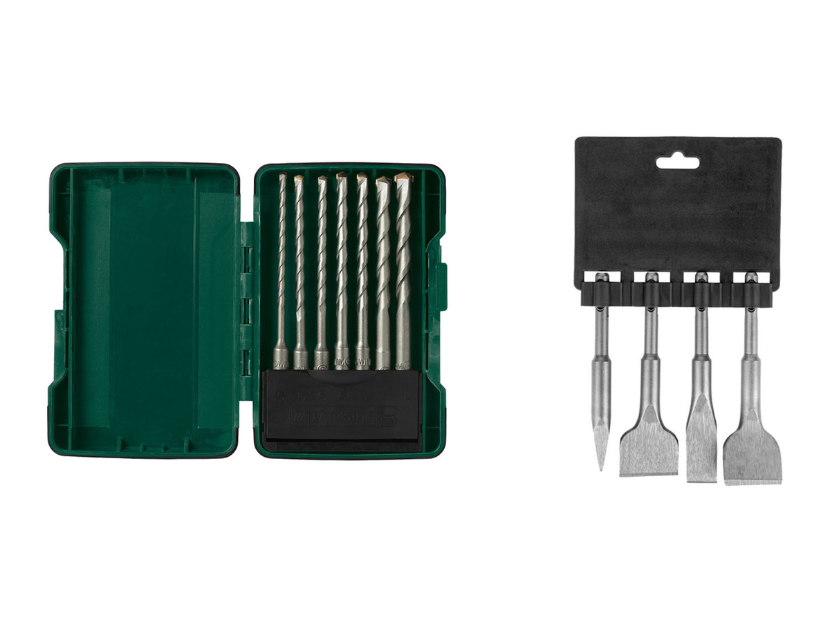 Bild 1 von PARKSIDE® SDS-Hammerbohrer-Set »PBS 7 A2« / SDS-Kurzmeißel-Set »PRMS 4 A1«