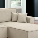 Bild 3 von Wohnlandschaft Ecksofa Beige Genf Cord XL mit Bett Kopfteilverstellung Bett Sofa Schlafsofa Ottomane