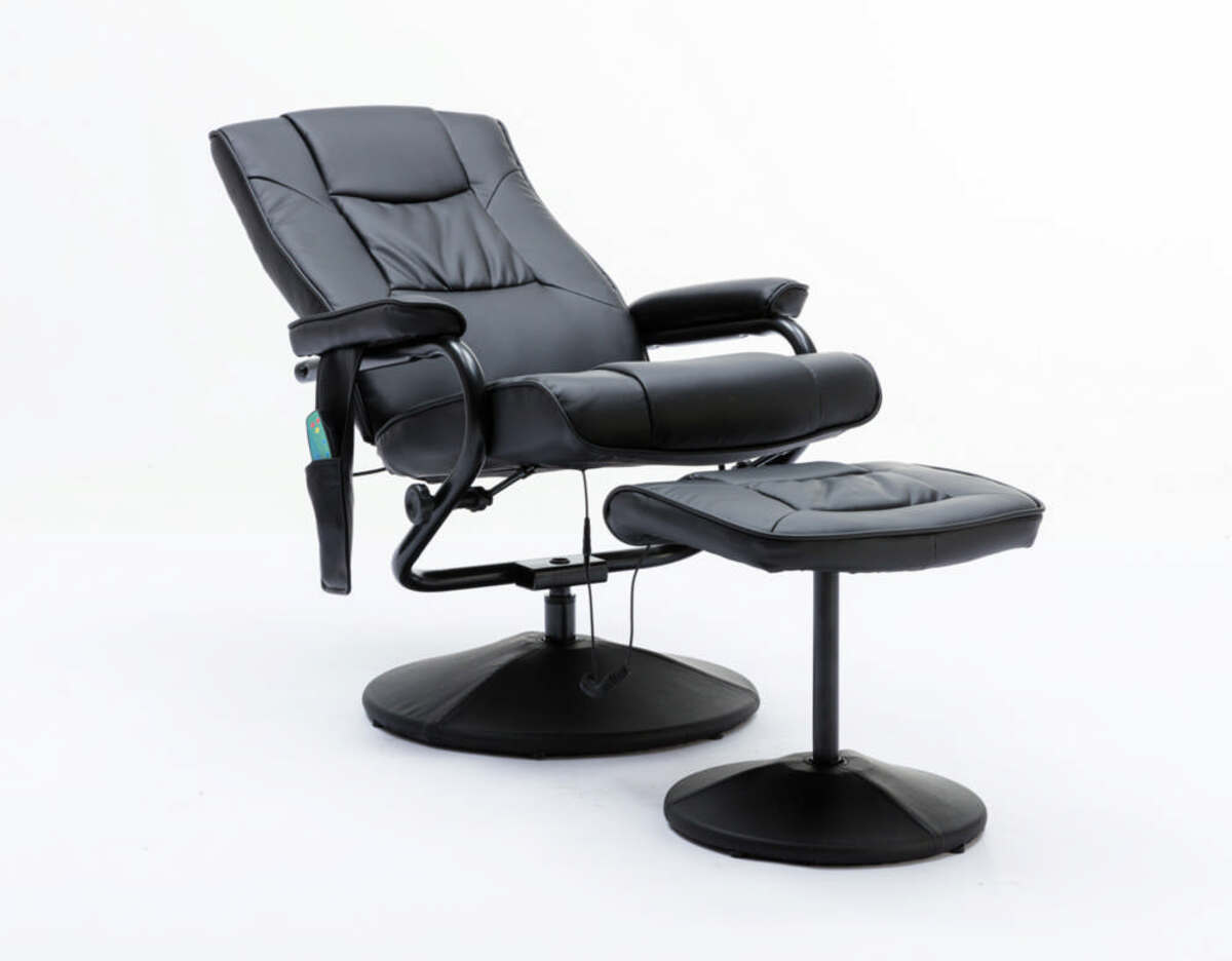 Bild 3 von Happy Home Massagesessel Relaxsessel mit Heizfunktion & Fußhocker grau