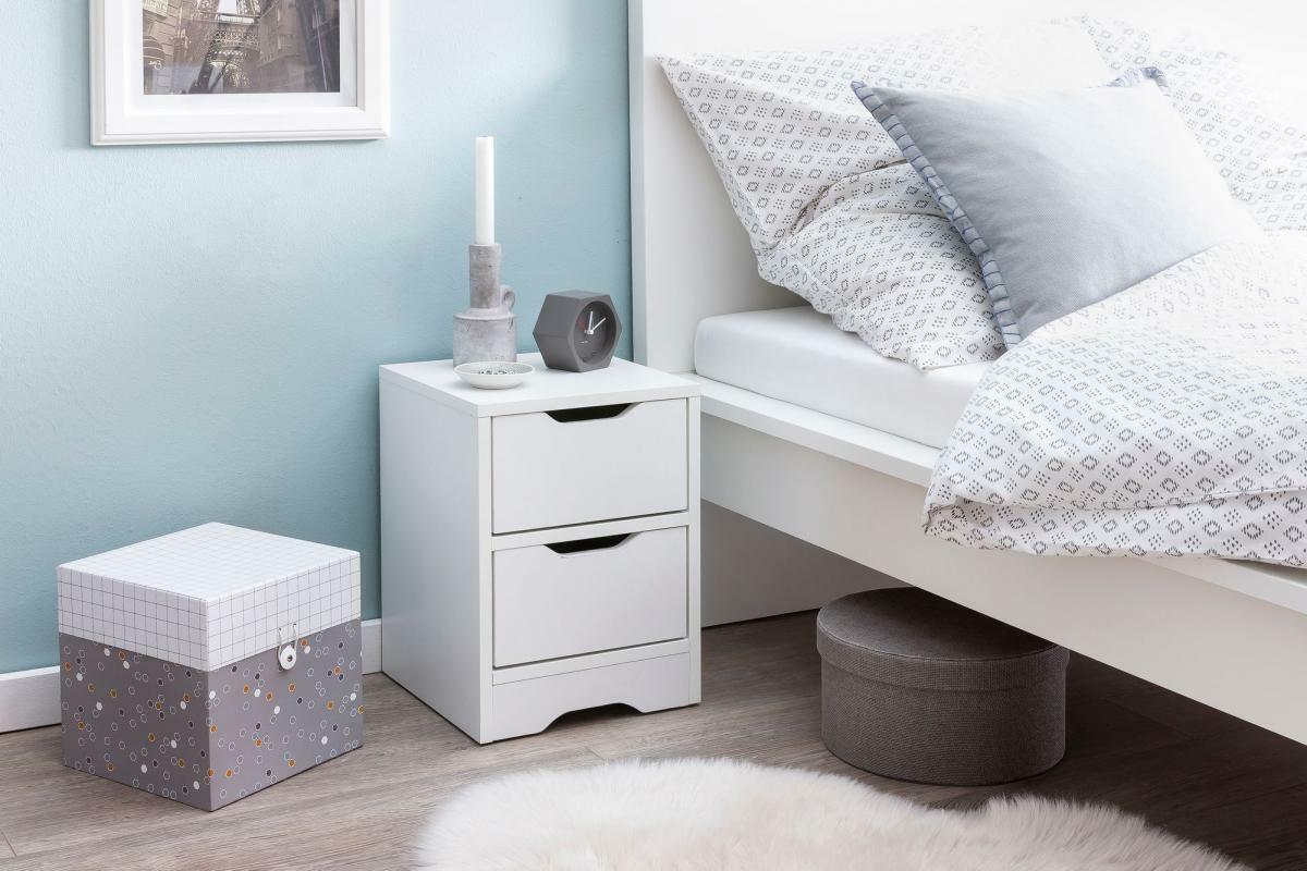 Bild 3 von WOHNLING Nachtkonsole 31x42x31cm Weiß