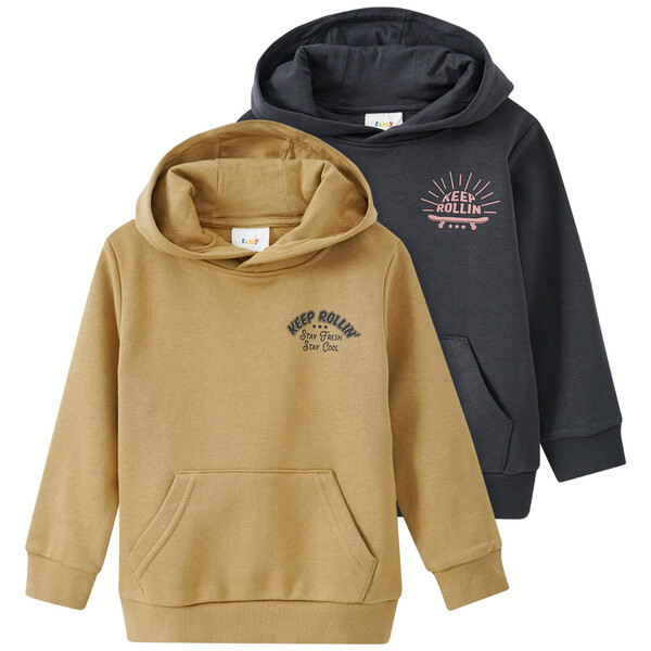 Bild 1 von 2 Jungen Hoodies mit kleinem Print OCKER / DUNKELGRAU