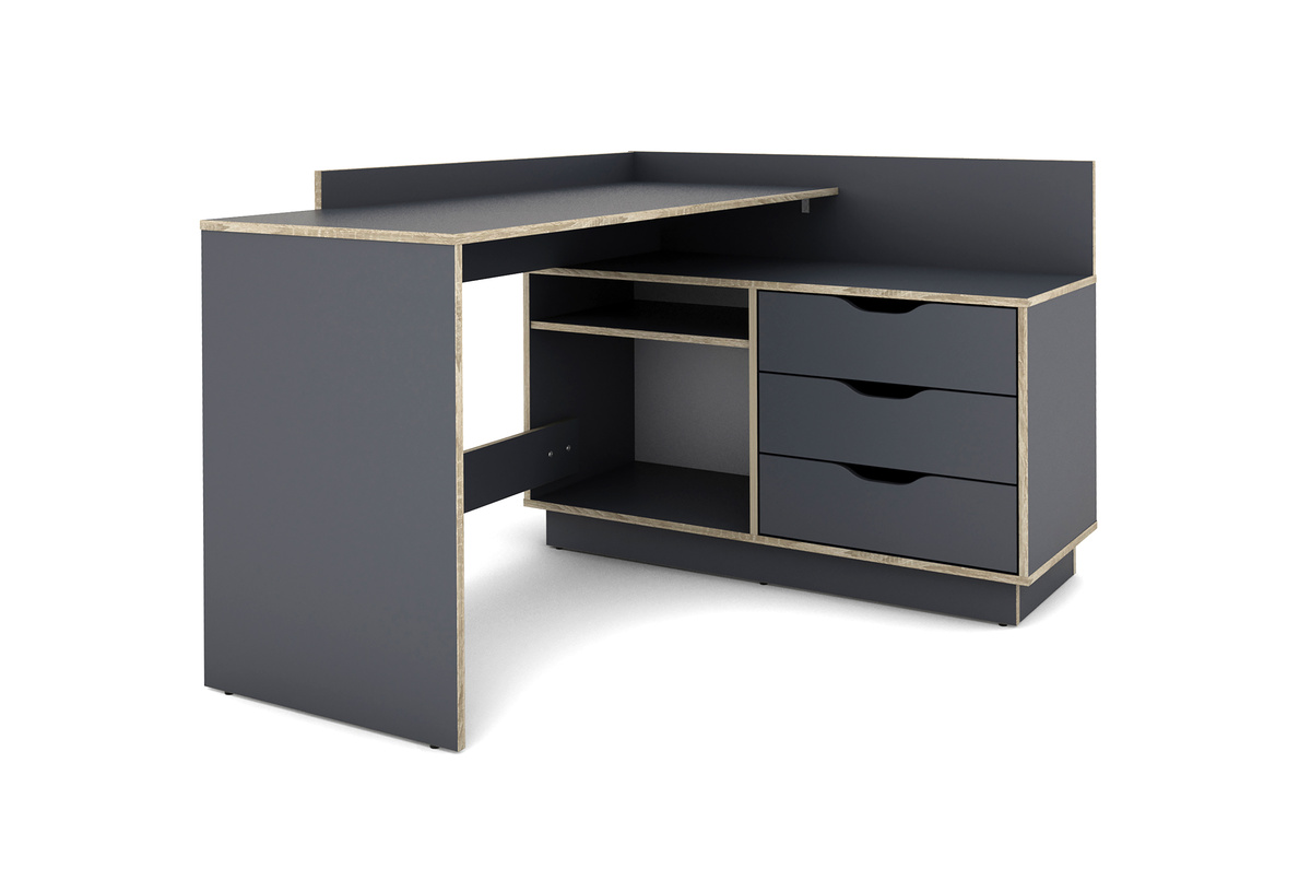 Bild 2 von byLIVING BELFAST Winkelschreibtisch BELFAST, B 129x H 83,5x T 105 cm