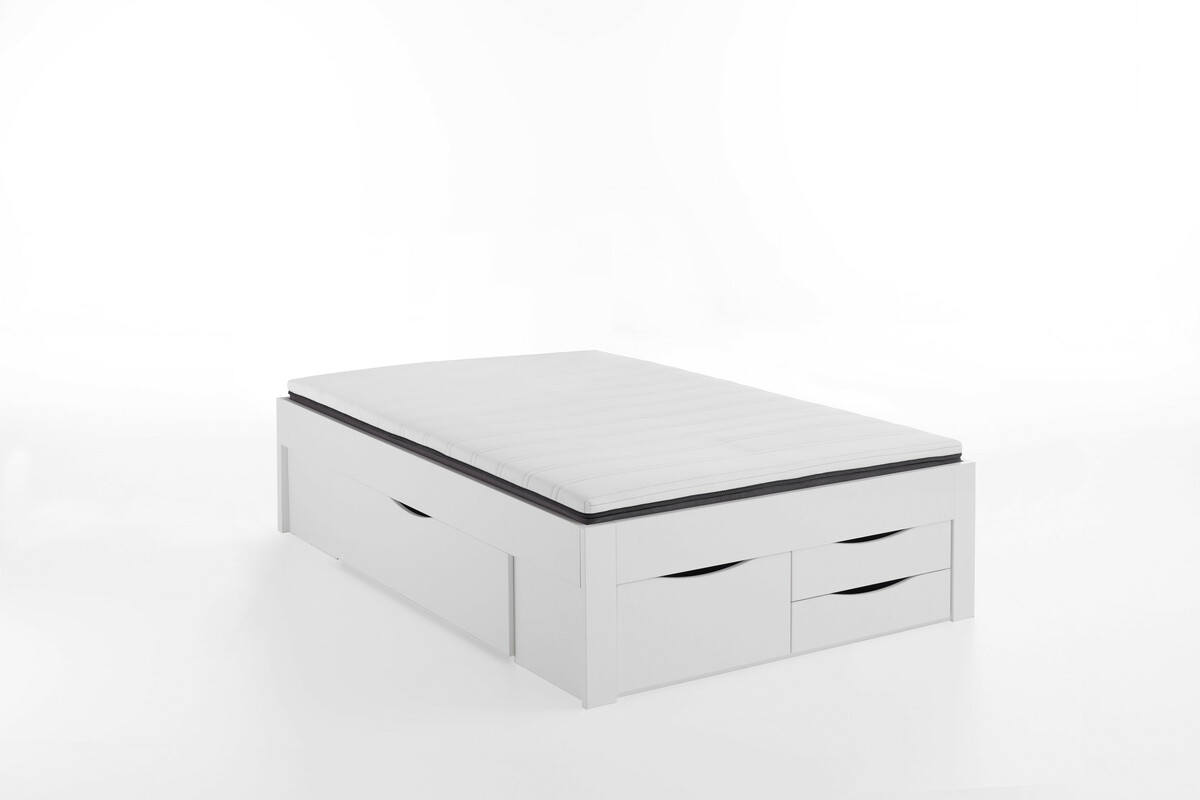 Bild 4 von Relita Stauraumbett Noah 140 x 200 cm, mit Rolllattenrost mit 5 Bettschubladen, Ausf. Weiß Dekor