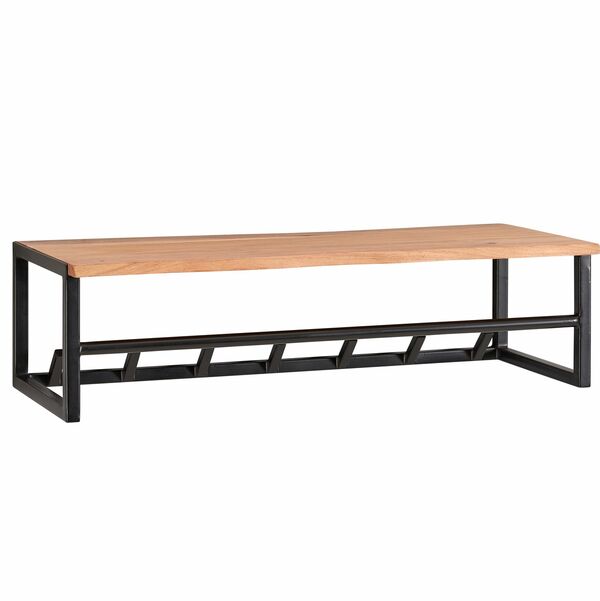 Bild 2 von Wandgarderobe Massivholz Metall 80x22x33 cm