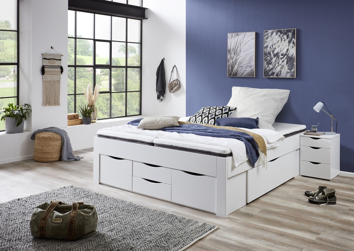 Bild 1 von Relita Stauraumbett Noah 180 x 200 cm, mit Rolllattenrost, 6 Bettschubladen und 2 Federkernmatratzen