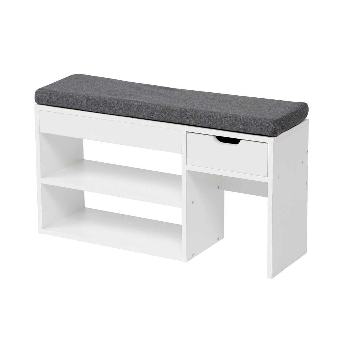 Bild 2 von Happy Home Sitzbank mit Sitzkissen, 1 Schublade & 2 Ablagefächer HFH25-HOL Holz