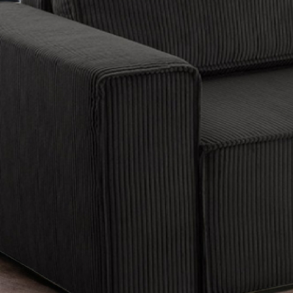 Bild 3 von Wohnlandschaft Ecksofa Anthrazit Genf Cord XL mit Bett Kopfteilverstellung Bett Sofa Schlafsofa Otto