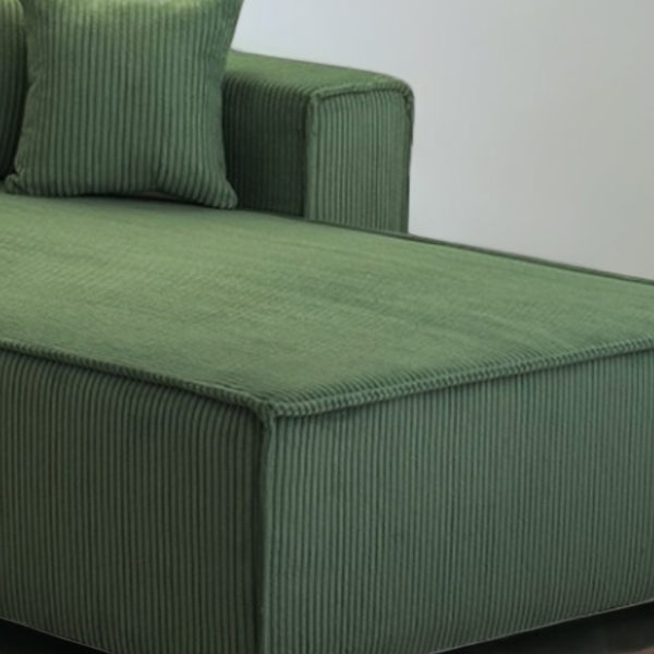 Bild 3 von Wohnlandschaft Ecksofa Dark Green Genf Cord XL mit Bett Kopfteilverstellung Bett Sofa Schlafsofa Ott