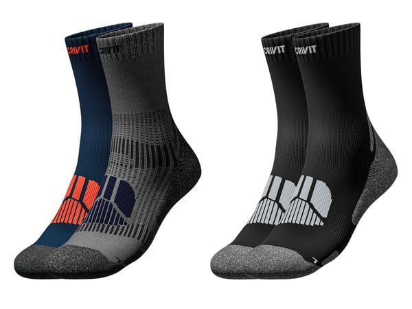 Bild 1 von CRIVIT Herren Trekkingsocken, 2 Paar, mit SmartStep-Fußbett