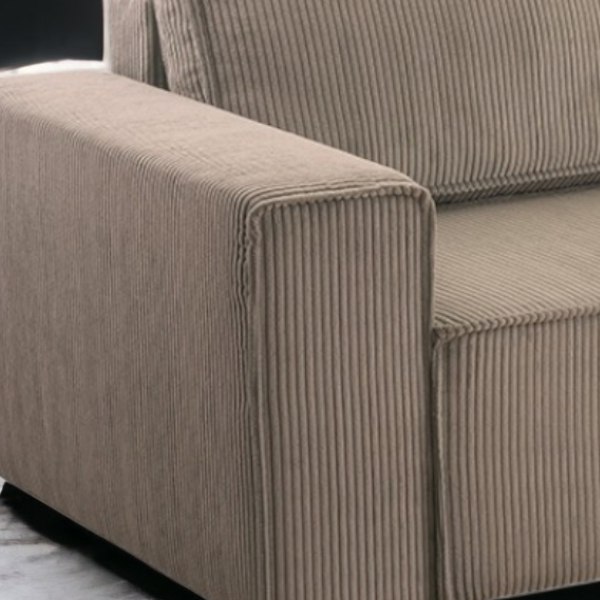 Bild 2 von Wohnlandschaft Ecksofa Genf Cord XL mit Bett Kopfteilverstellung Bett Sofa Schlafsofa Ottomane recht