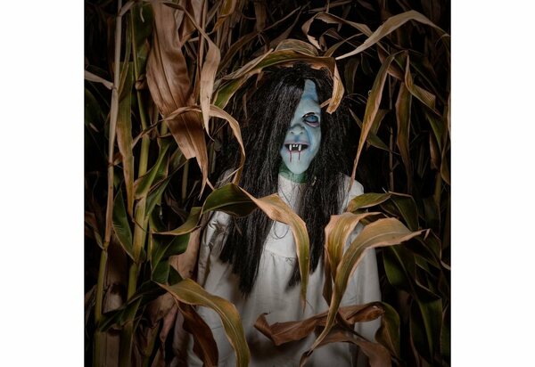 Bild 1 von Goods+Gadgets Hexen-Kostüm »Hexen Maske aus Latex«, Geist Vollmaske Halloween Party Kostüm Verkleidung