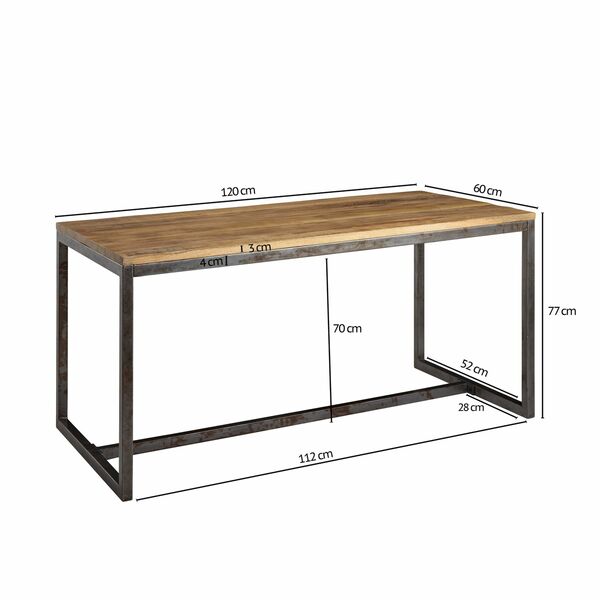 Bild 4 von Wohnling Esszimmertisch 120 x 77 x 60 cm Mango