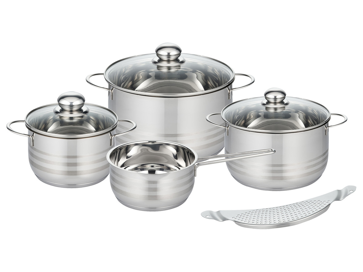 Bild 1 von ELO Basic Topfset Brillant aus Edelstahl 4-tlg. + Abgießhilfe