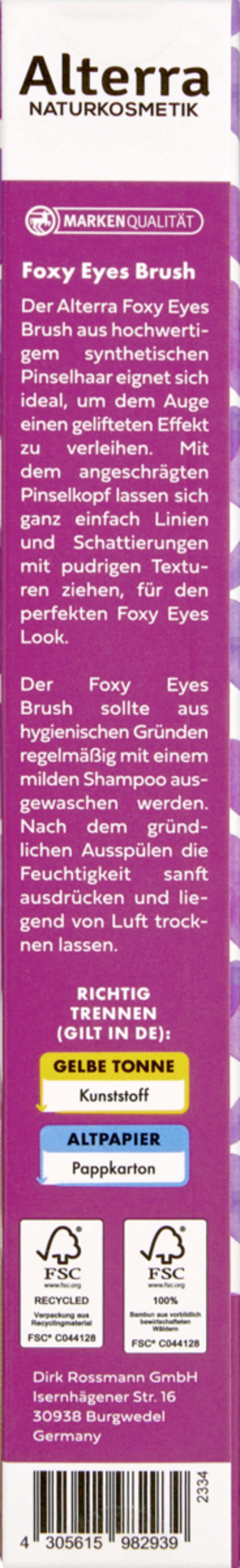 Bild 2 von Alterra NATURKOSMETIK Lovely Foxy Eyes Brush