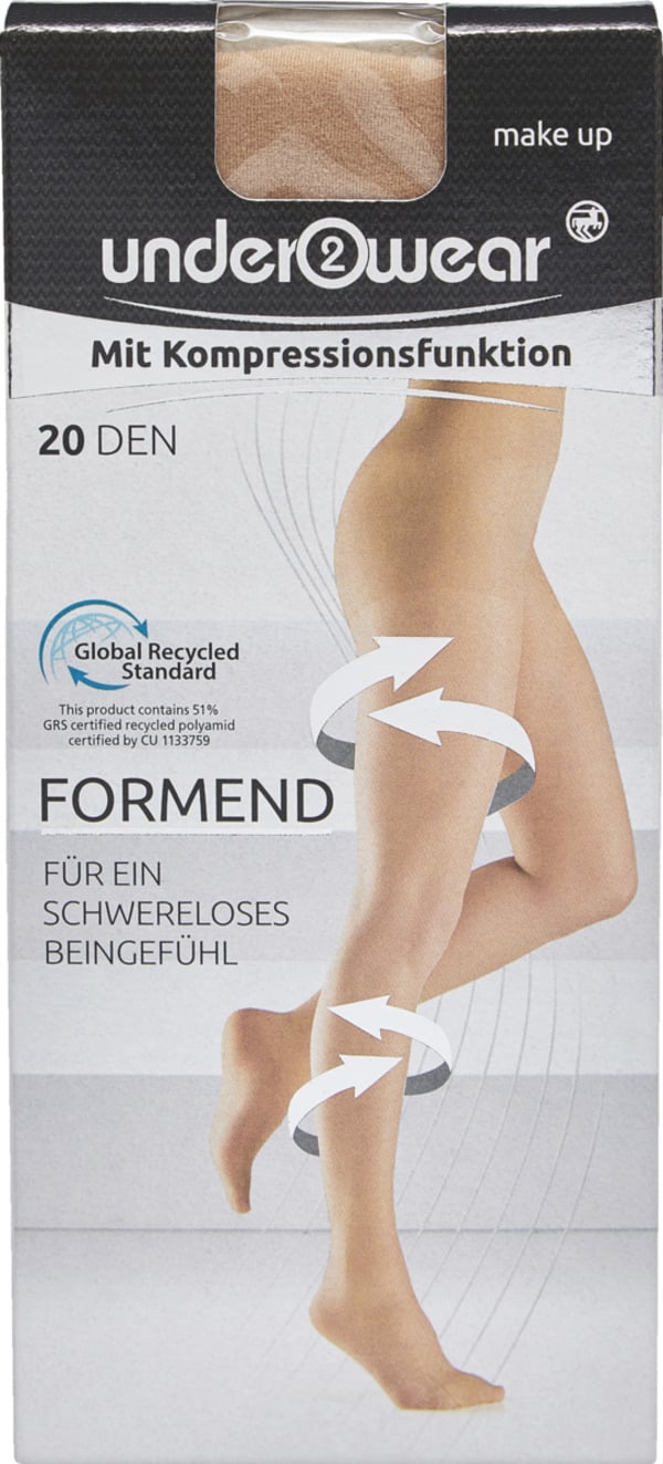 Bild 1 von under2wear Strumpfhose schwerelose Beine 20 DEN make-up M (40/42)