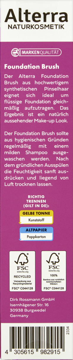 Bild 2 von Alterra NATURKOSMETIK Lovely Foundation Brush