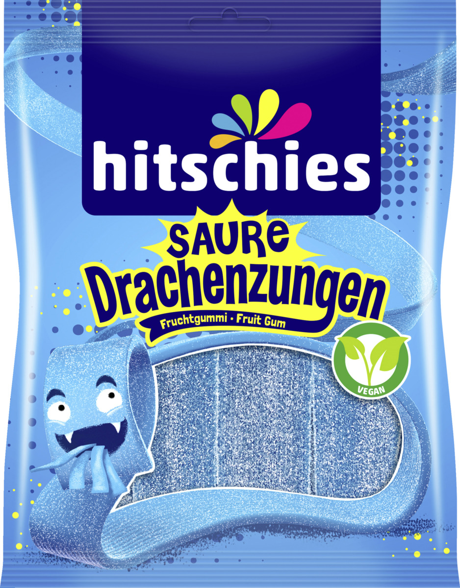 Bild 1 von hitschies saure Drachenzungen blau Fruchtgummi