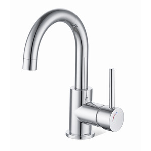 Waschtischarmatur chromfarben mit Kaltstart