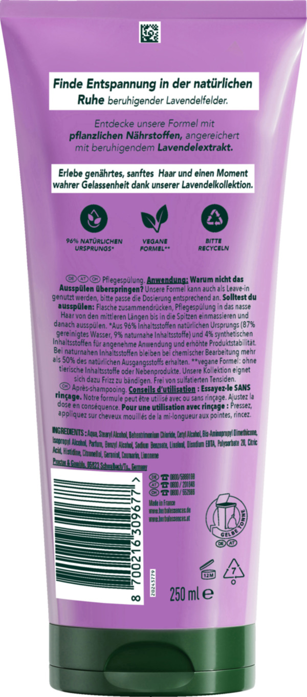 Bild 2 von Herbal Essences Pflegespülung Sanfte Reinigung Lavendel