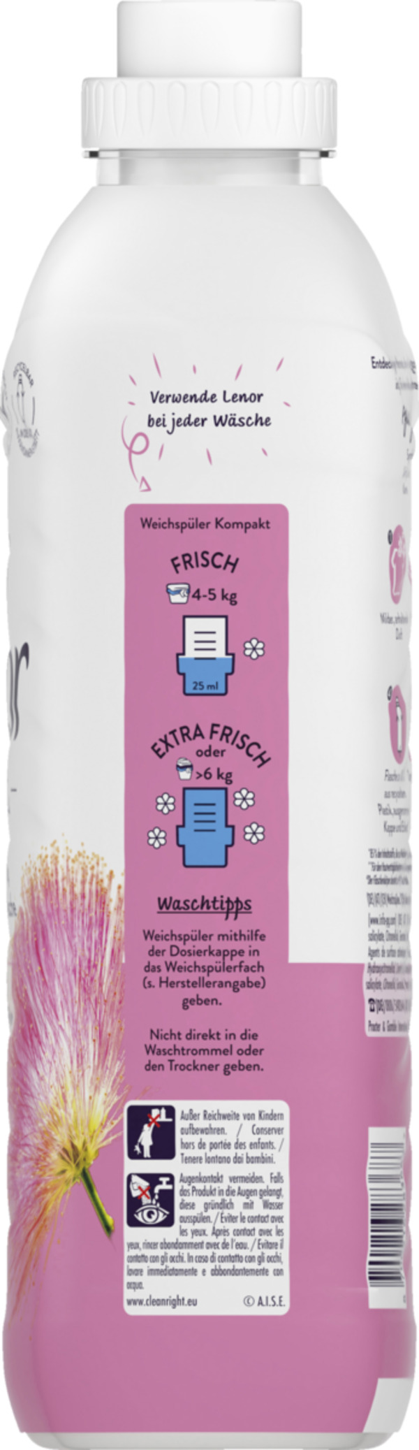 Bild 2 von Lenor Weichspüler Seidenbaumblüte & Pfingstrose Flasche 56WL