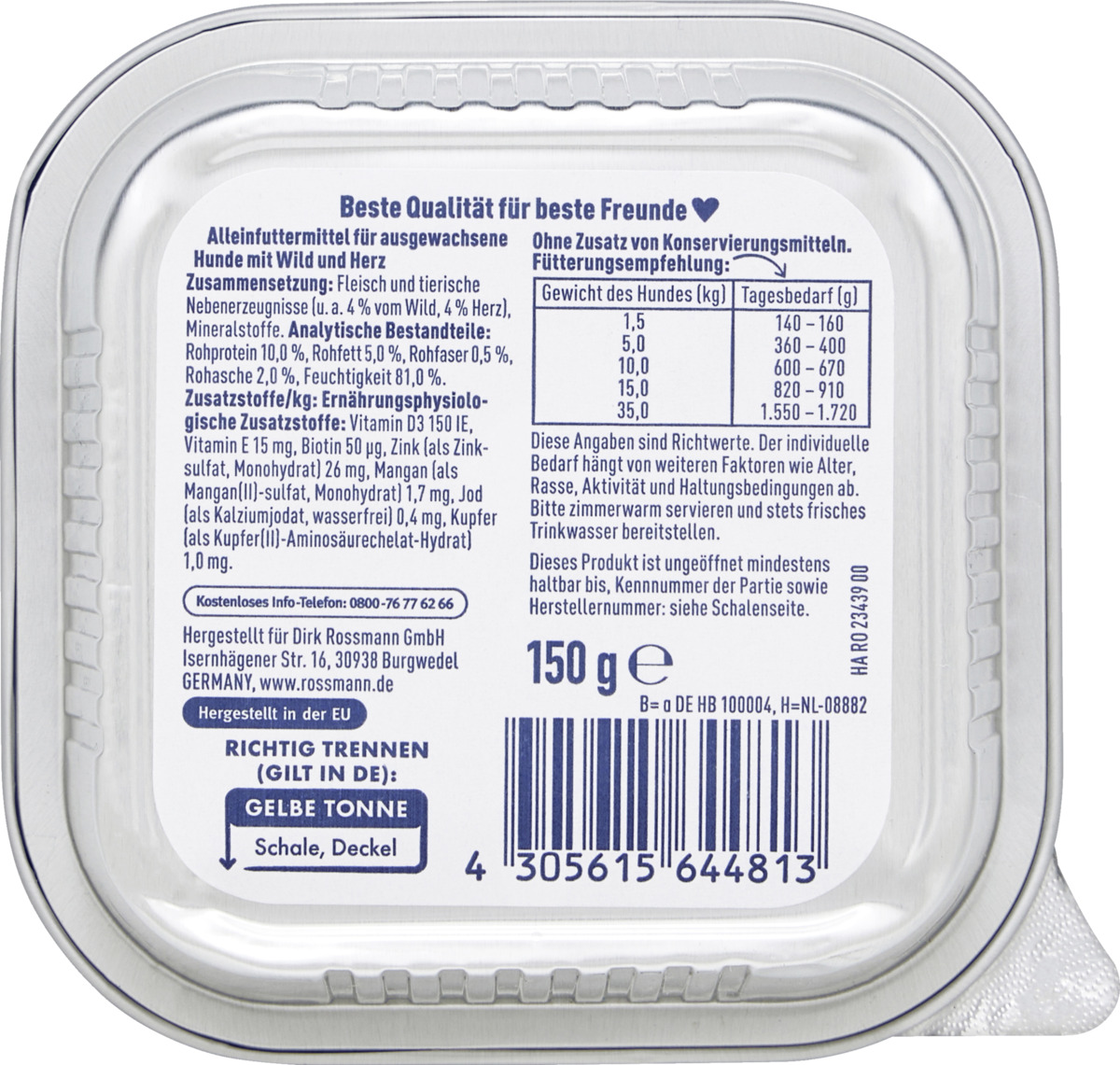 Bild 2 von Winston Schlemmer-Menü mit Wild und Herz 0.26 EUR/100 g (22 x 150.00g)