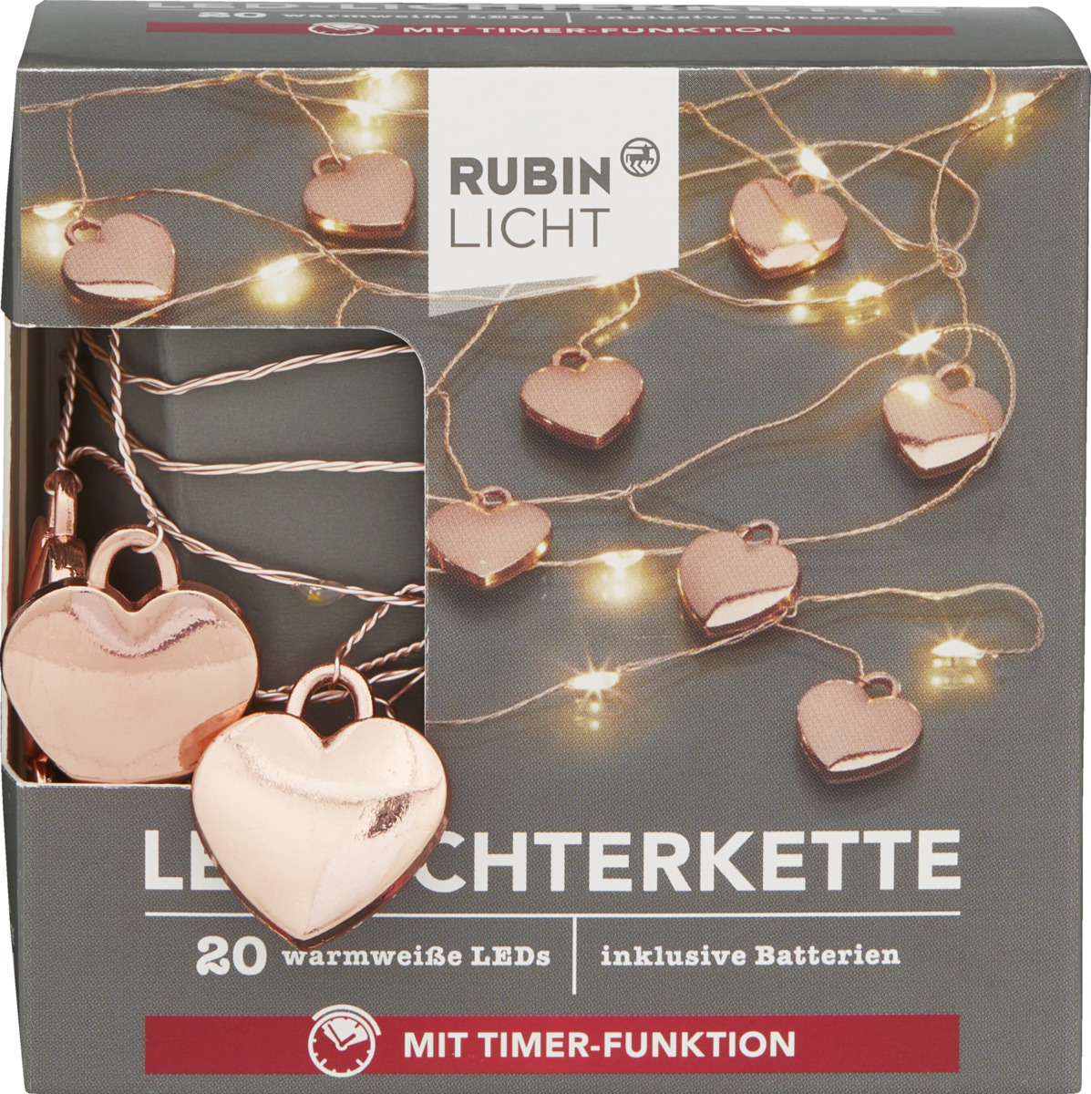 Bild 1 von RUBIN LICHT LED-Lichterkette Draht Herzen