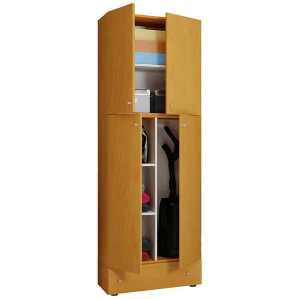 Bild 1 von Putzschrank Lona buche Nachbildung weiß B/H/T: ca. 70x200x39 cm