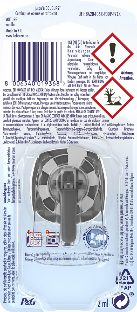 Bild 2 von febreze Auto Lufterfrischer CAR Vanille