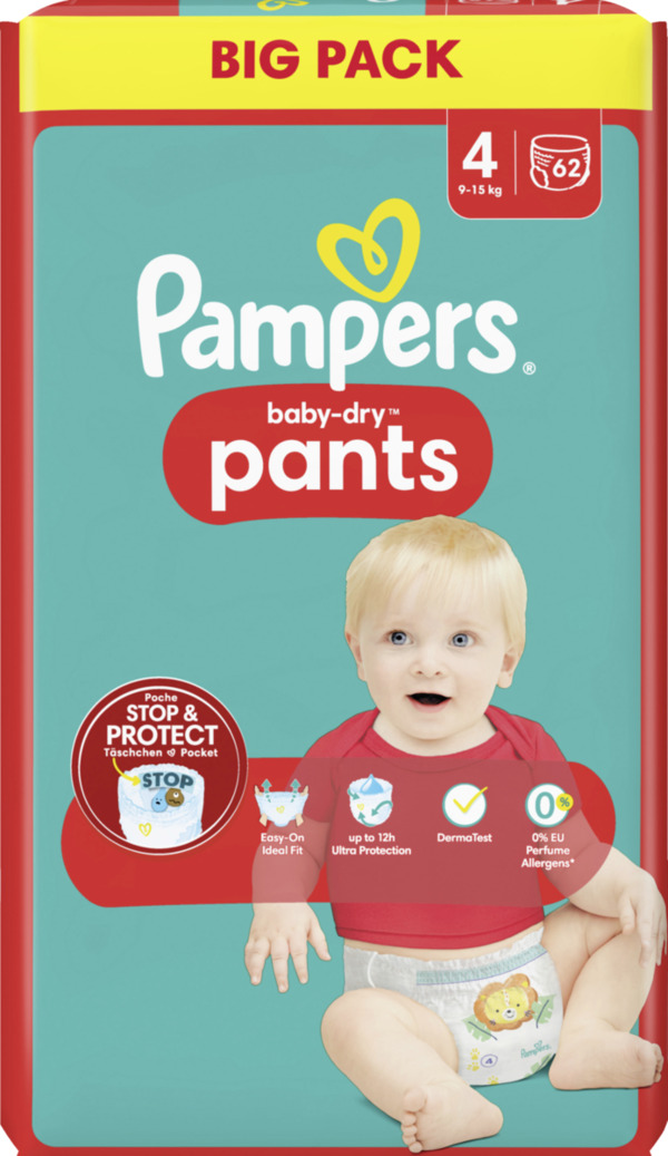 Bild 1 von Pampers Baby Dry Pants Gr.4 (9-15kg) Big Pack