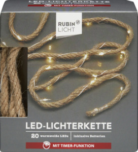 RUBIN LICHT LED-Lichterkette Sisal