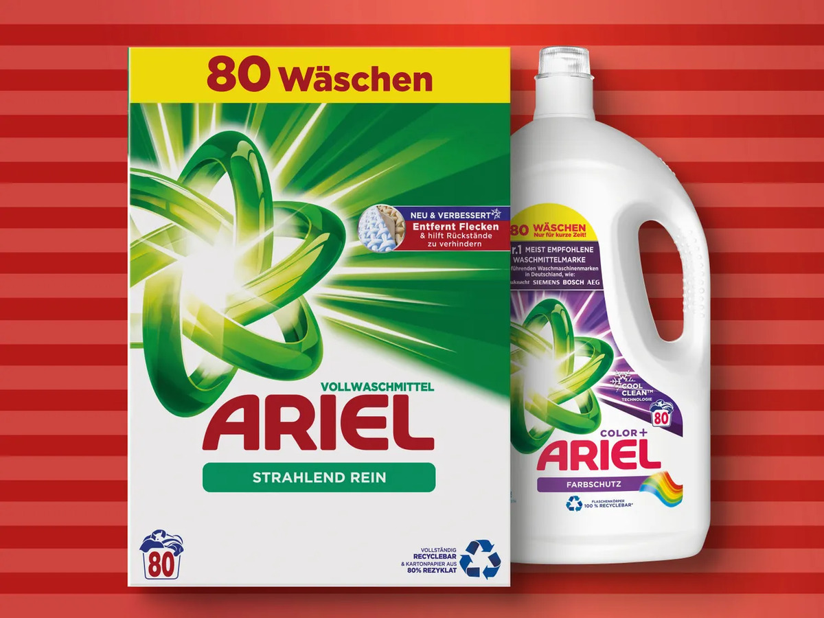 Ariel Waschmittel 80 Wäschen, 4,8 kg/4 l von Lidl ansehen!
