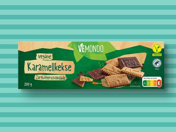 Bild 1 von Vemondo Vegane Karamellkekse Zartbitterschokolade, 
         200 g